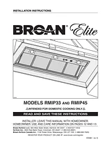 Broan RMIP45 Manual Do Utilizador