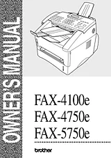 Brother FAX-4100e Инструкции Пользователя