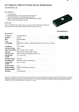 V7 Slide-In USB 3.0 Flash Drive 16GB black VU316GDR-BLK-2E Dépliant