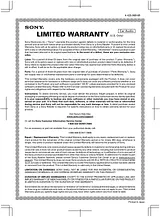 Sony MEX-GS810BH Warranty Information