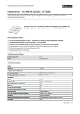 Phoenix Contact Cable marker UC-WMTB (52X30) 5775288 5775288 Data Sheet