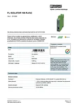 Phoenix Contact Network isolator FL ISOLATOR 100-RJ/SC 2313928 2313928 Data Sheet