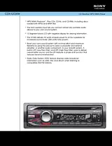 Sony CDX-GT24W Leaflet