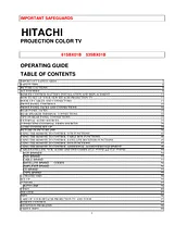 Hitachi 53SBX01B Справочник Пользователя