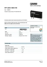 Phoenix Contact Miniature solid-state relay OPT-24DC/ 48DC/100 2966618 2966618 数据表