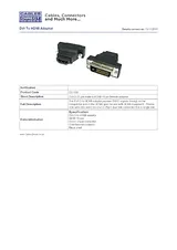 Cables Direct DVI-D-HDMI DV-006 Leaflet