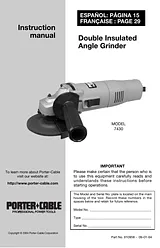 Porter-Cable 7430 ユーザーズマニュアル