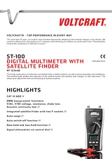 Voltcraft ST-100 DMM Digital-Multimeter, DMM, ST-100 DMM 数据表