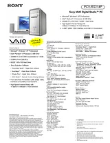 Sony PCV-RS311 Guia De Especificaciones