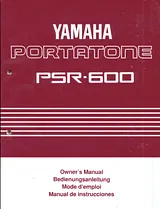 Yamaha PSR-600 Manual De Usuario