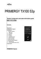Fujitsu TX100 S3P VFY:T1003SC090IN Manuel D’Utilisation