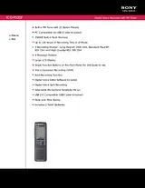 Sony ICD-P530F Guia De Especificaciones