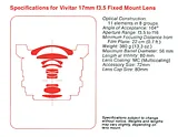 Vivitar 17 mm f/ 3.5 Lens Gebrauchsanleitung