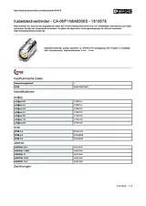 Phoenix Contact CA-06P1N8A8006S Silver 1619576 Data Sheet