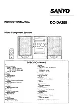 Sanyo Micro Hi-Fi 3 Watts With Logic Control DC-DA280 DCDA280 用户手册