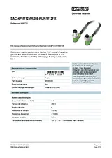 Phoenix Contact Sensor/Actuator cable SAC-4P-M12MR/0,6-PUR/M12FR 1668726 1668726 Data Sheet