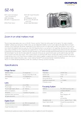 Olympus SZ-16 V102100BE000 User Manual