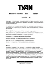 Tyan Computer S2937 Manuale Utente