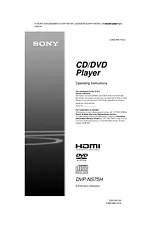 Sony dvp-ns75h Manual Do Utilizador