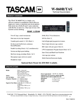 Tascam W-860R/TAS Leaflet