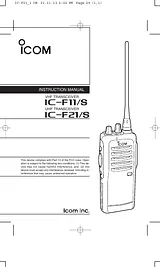 ICOM IC F121S Manual De Instrucciónes