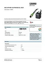 Phoenix Contact Sensor/Actuator cable SAC-5P-MS/ 0,6-PUR/AD-2L SCO 1435043 1435043 Data Sheet