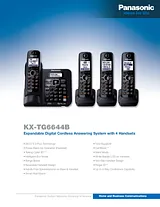 Panasonic KX-TG6644B Prospecto