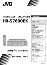JVC HR-S7600EK Справочник Пользователя