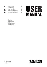 Zanussi ZRX51101WA Manual De Usuario