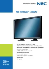 NEC MultiSync LCD3210, Black 60001791 Dépliant