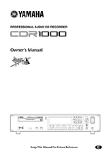 Yamaha CDR1000 用户手册