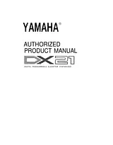 Yamaha DX21 Справочник Пользователя