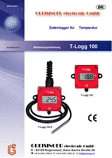 Greisinger T-Log 100 Temperature Data Logger 600681 Datenbogen