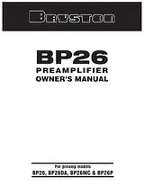 Bryston bp26 Manuale Proprietario