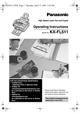 Panasonic KX-FL511 Manuale Utente