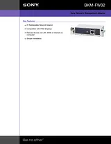 Sony BKM-FW32 Guide De Spécification