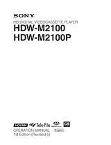 Sony HDW-M2100P Manuel D’Utilisation