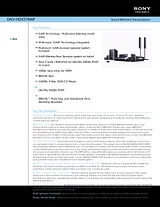 Sony DAV-HDX576WF Specification Guide