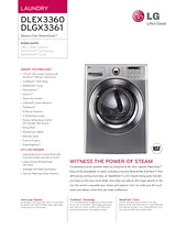 LG DLEX3360V Specification Sheet