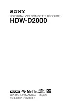 Sony HDW-D2000 Manual De Usuario