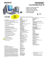 Sony PCV-RX590G Guide De Spécification