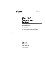 Sony DHC-MD333 User Guide