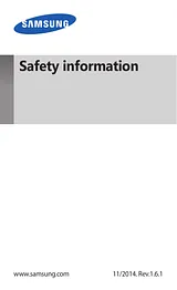 Samsung Galaxy Grand Prime Important Safety Instructions