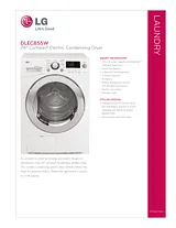 LG DLEC855W Specification Sheet