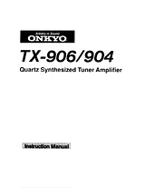 ONKYO tx-904 User Guide