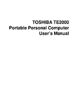 Toshiba TE2000 ユーザーズマニュアル