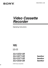 Sony SLV-SE610B Manuale Utente