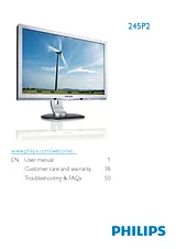 Philips LCD monitor with PowerSensor 245P2EB 245P2EB/27 User Manual
