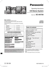 Panasonic SC-AK750 User Manual