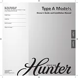 Hunter Fan Type A Models User Manual
